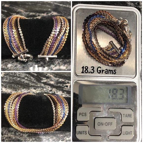 MILOR Italy 925 Sterling 10-Multicolor Bracelet - Picture 6 of 8